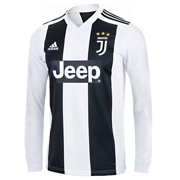 Trikot Juventus Heim Ml 2018-19 Weiß Schwarz Fussballtrikots Günstig